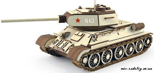 Модель танка Т-34-85 из фанеры