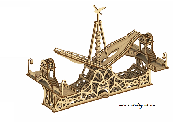 Разводной мост 3D из фанеры