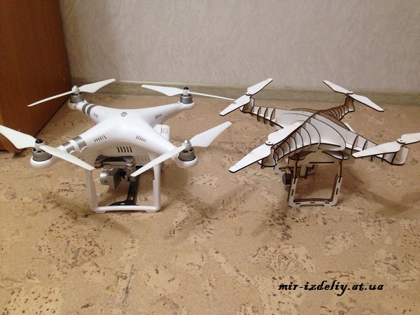 Квадрокоптер DJI Phantom из фанеры