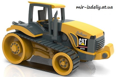 Трактор CAT MT865 из фанеры или дерева