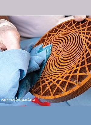 Чертеж: Подставка под горячее Спираль из фанеры или дерева