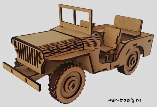 Автомобиль jeep willys из фанеры