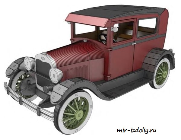 Ретро автомобиль ford 1927г. из фанеры