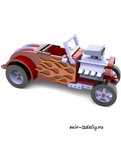 чертеж Автомобиля FORD ROADSTER для выпиливания
