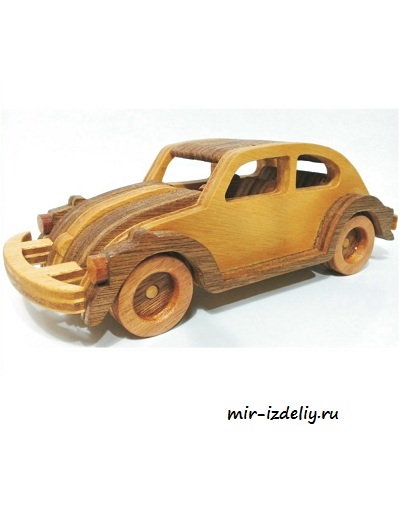 чертеж WOLKSWAGEN BEETLE для выпиливания лобзиком