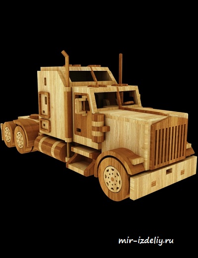 Чертеж: Грузовик KENWORTH TRUCK из фанеры