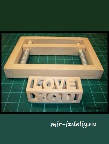 Чертеж: 3D «Люблю тебя» из дерева для выпиливания лобзиком