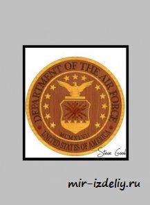 Чертеж: Памятная табличка ВВС / Air Force plaque из фанеры