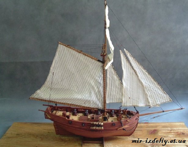 Sail model - H.M.S Aldebaran 1790 из фанеры